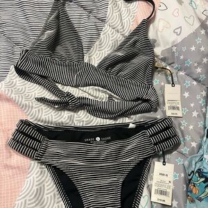 Target striped bikini top and bottoms